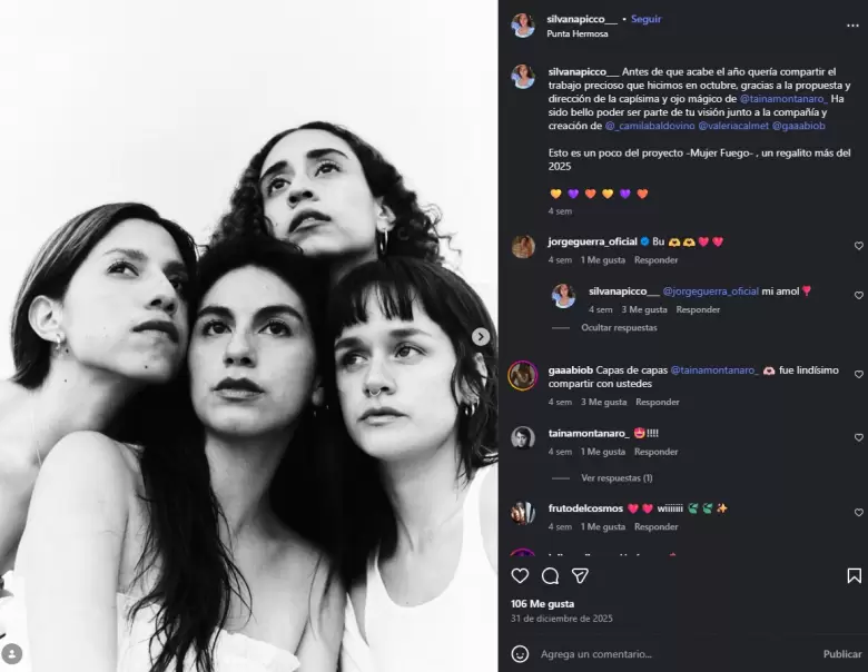 Silvana Picco llama "amol" a Jorge Guerra.