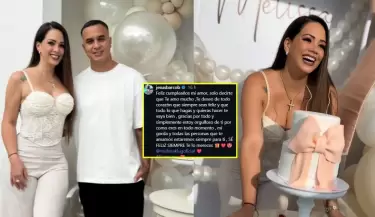 Jes�s Barco celebra cumplea�os de Melissa Klug con rom�ntico mensaje.