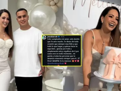 Jes�s Barco celebra cumplea�os de Melissa Klug con rom�ntico mensaje.