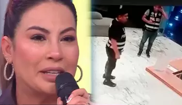 Pamela L�pez se quiebra tras llegada de polic�as a su casa