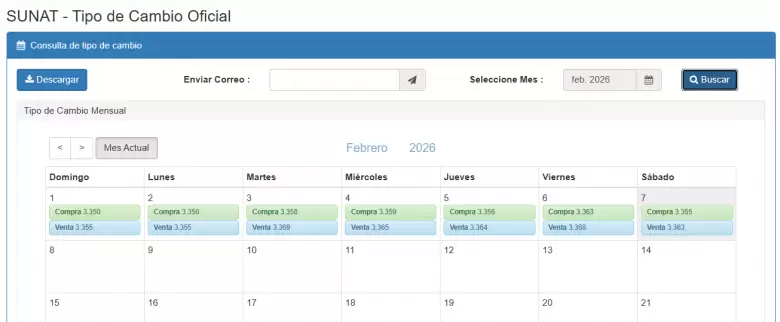 Tipo de cambio de d�lar