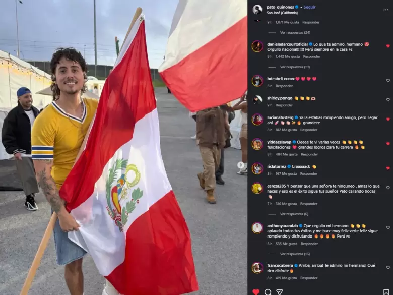 Figuras de la far�ndula felicitan a Patricio Qui�ones. (Captura de pantalla)