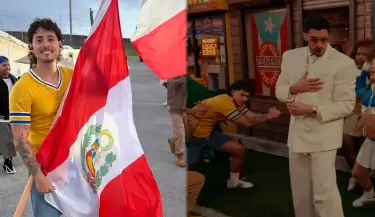 Patricio Qui�ones estuvo en el Super Bowl junto a Bad Bunny.