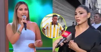 Paula Arias sonriente y abrazada por Jhair Sala en imagen que dio qu� hablar.