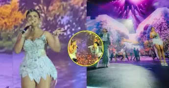 Briela Cirilo se equivoca en pleno aniversario de Coraz�n Serrano.