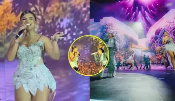 Briela Cirilo se equivoca en pleno aniversario de Coraz�n Serrano.