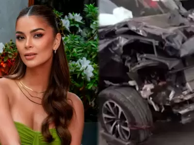 Laura Spoya es internada tras aparatoso choque en Surco.