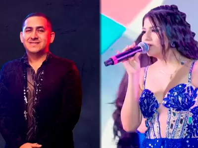 Edwin Guerrero felicita a Nickol Sinchi por el �xito de "T� No Me Valoraste".