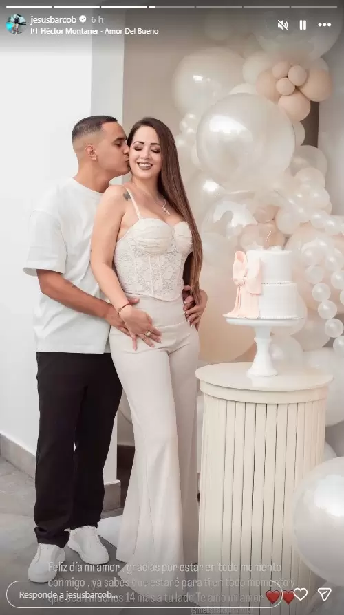 Jes�s Barco le dedica rom�ntico mensaje a Melissa Klug. (Instagram)