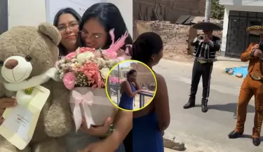 Lis Padilla no contiene las l�grimas al celebrar el 14 de febrero con su novia.