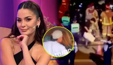 Joven es captado recogiendo las cosas del auto de Laura Spoya