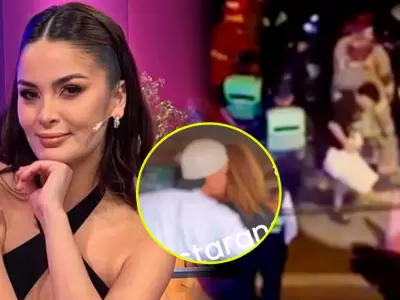 Joven es captado recogiendo las cosas del auto de Laura Spoya