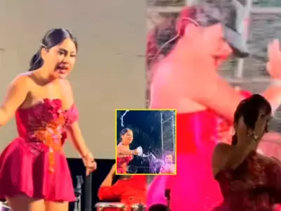 Thamara G�mez enfrenta a supuesta fan que la moj� en el escenario.