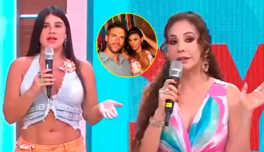 Macarena V�lez parcha en vivo a Janet Barboza por comentarios sobre Juan Ichazo.
