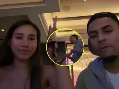 Samahara Lobat�n y Youna comparten abrazos en EE. UU. tras coqueteos en redes.