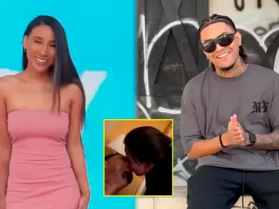 Samahara Lobat�n y Youna sorprenden con beso en live desde EE.UU.
