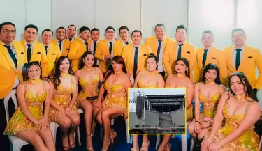 Escenario donde iba a cantar Coraz�n Serrano se desplom� en pleno armado.