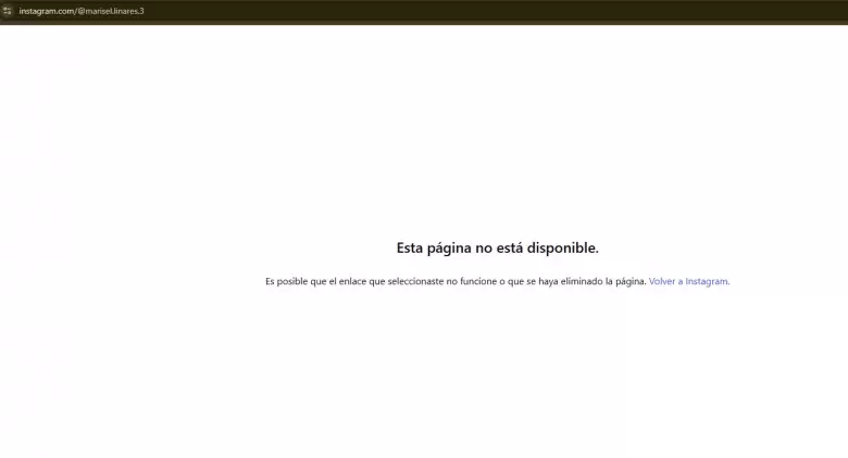 Marisel Linares cierra su cuenta de Instagram. (Captura de pantalla)