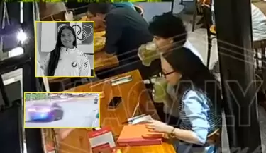 C�maras captan a Adri�n Villar cenando con Francesca Montenegro antes del fatal accidente de Lizeth Marzano.