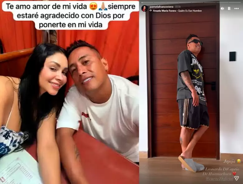 Historias románticas de Christian Cueva y Pamela Franco. (Instagram)