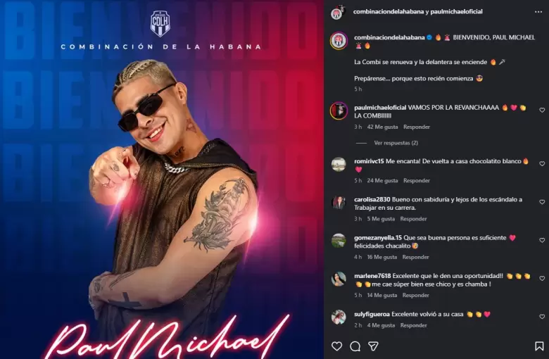 Paul Michael celebra ingresar a Combinaci�n de la Habana. (Captura de pantalla)