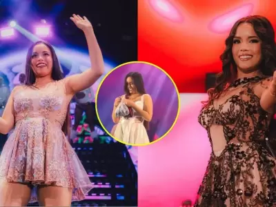 Fan sorprende a Kiara Lozano con inesperado obsequio en pleno show de Coraz�n Serrano.