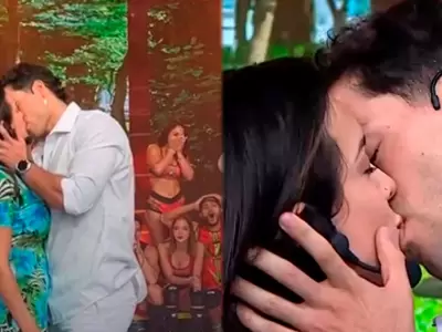 Patricio Parodi y Ros�ngela Espinoza protagonizan beso en vivo en "Esto es Guerra".