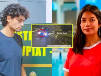 C�maras captan a Adri�n Villar cerca a la casa de su mam� tras atropellar a Lizeth Marzano.