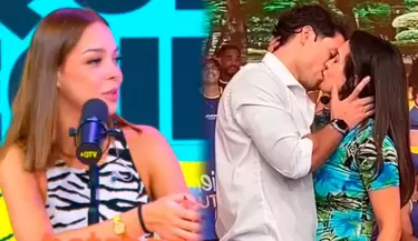 Flavia L�pez inc�moda con beso de Patricio Parodi y Ros�ngela Espinoza