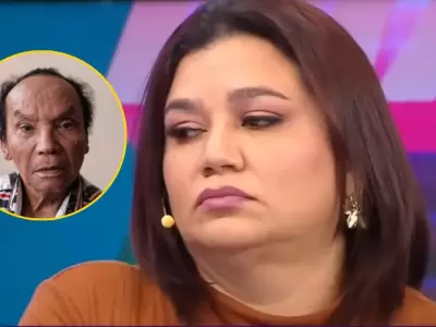 Monserrat Seminario asada con hijo de Melcochita