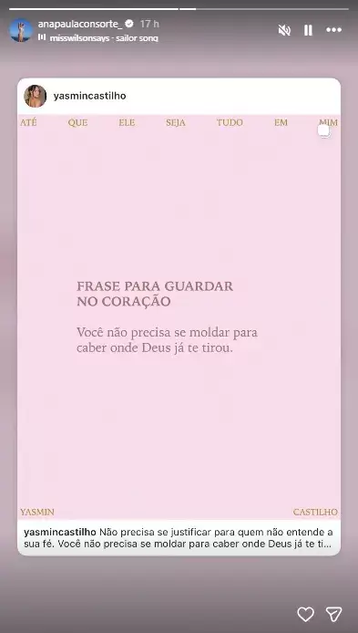 Mensaje de Ana Paula Consorte.