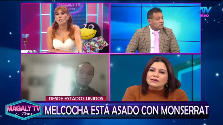 Melcochita recibe mensaje en vivo de su hija.