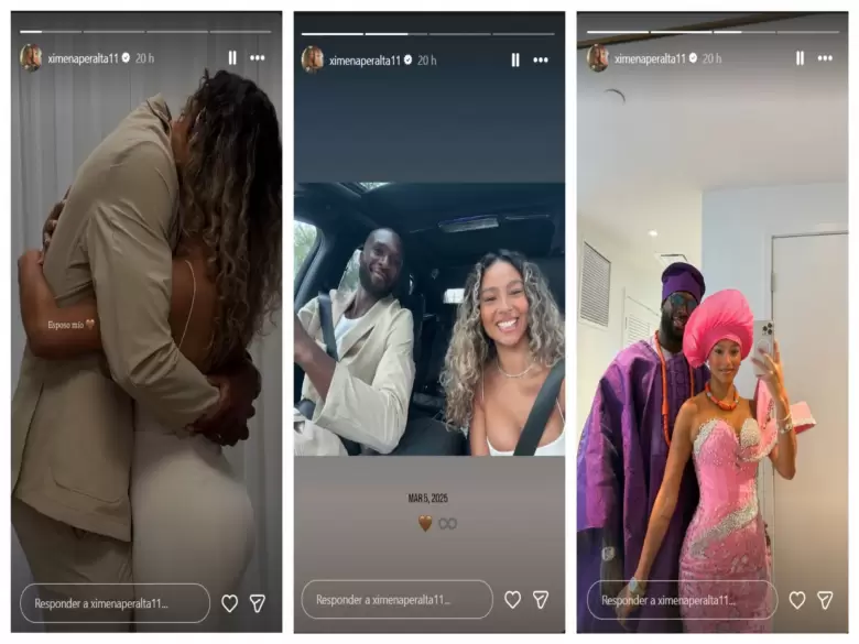 Ximena Peralta comparte fotos de reci�n casados con Nelson Agholor.