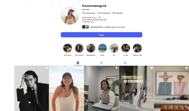 Francesca Montenegro reaparece