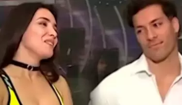 Ros�ngela Espinoza y Patricio Parodi bromean tras darse beso