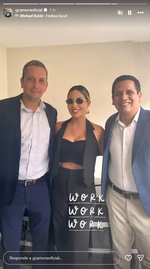 Pamela L�pez junto a su abogado Gino Zamora. (Instagram)