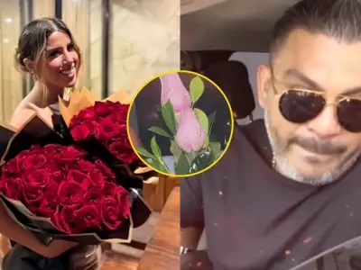 Yahaira Plasencia muestra regalo que recibi� por el D�a de la Mujer.