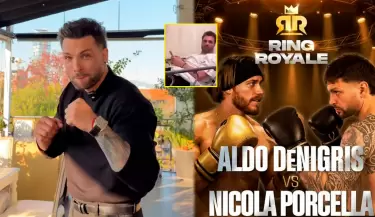 Nicola Porcella preocupa tras lesionarse antes de pelea con Aldo de Nigris.