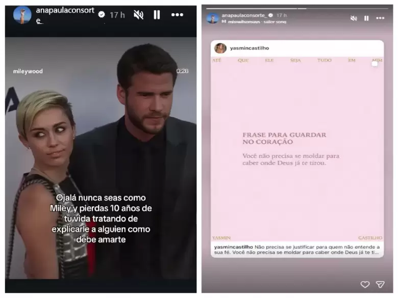 Mensajes de Ana Paula Consorte a Paolo Guerrero.