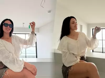 Ros�ngela Espinoza presume su nuevo departamento frente al mar.