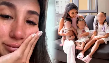 Samahara Lobat�n se despide de sus hijos antes de ingresar a reality