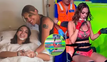 Flavia L�pez queda hospitalizada luego de ca�da en competencia de "Esto es Guerra".