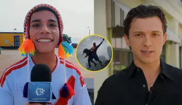 Tom Holland incluye a Per� en estreno de 'Spider-Man: Un nuevo d�a' y causa furor.