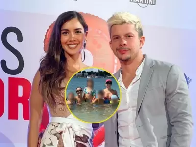 Korina Rivadeneira se va del pa�s junto a sus hijos en medio de rumores de separaci�n con Mario Hart.