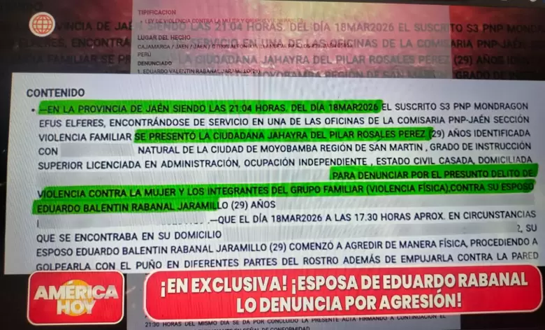 Revelan denuncia contra Eduardo Rabanal.