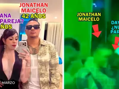 Jonathan Maicelo fue visto sumamente cari�oso con joven exconductora en un box.