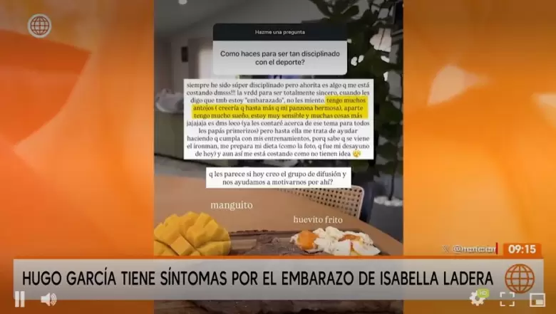 Hugo Garc�a asegura que se siente 'embarazado'. (Am�rica Espect�culos)