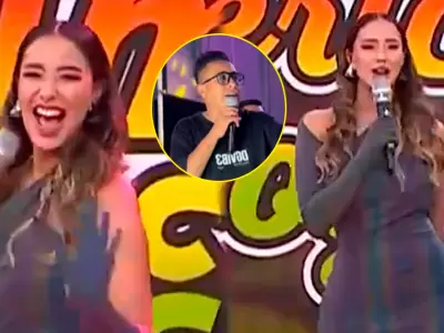 Xiomy Kanashiro imita a Christian Cueva en pleno "Am�rica Hoy".