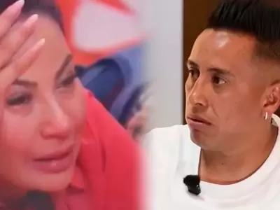 Pamela L�pez llora y se�ala que Christian Cueva la dejar�a sin nada