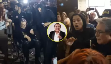 Jimmy Santi se ofusca por no poder ingresar al velorio de Manolo Rojas.